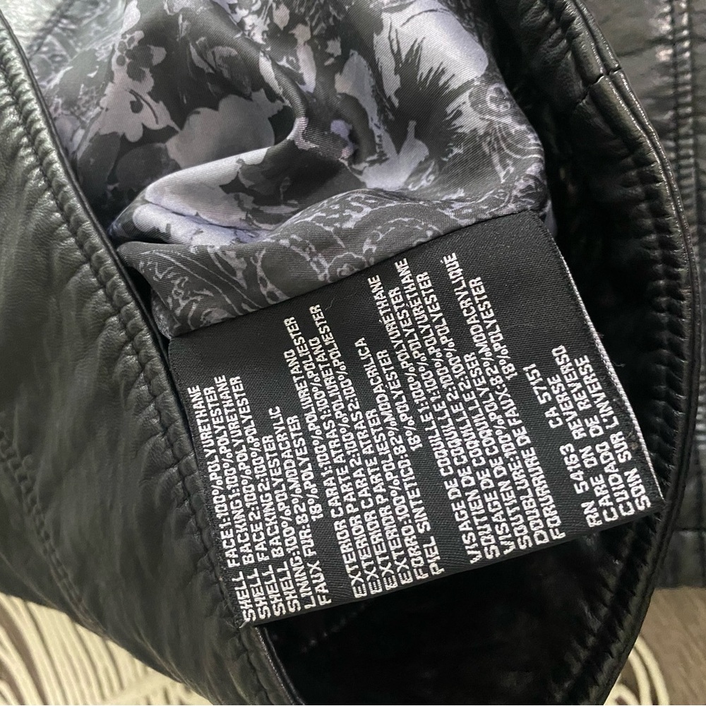 Guess vegan Leather biker jacket - Picture 6 of 7